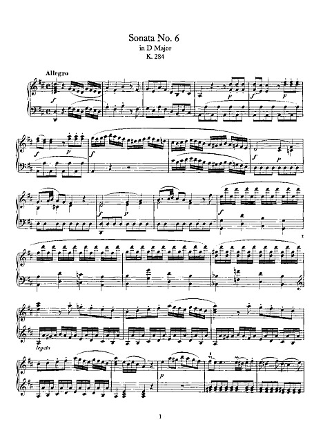 Piano Sonata No. 6 ピアノ - 楽譜 - カントリーアン, 無料楽譜