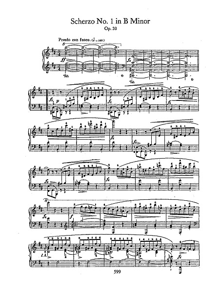 Scherzo No. 1 ピアノ - 楽譜 - カントリーアン