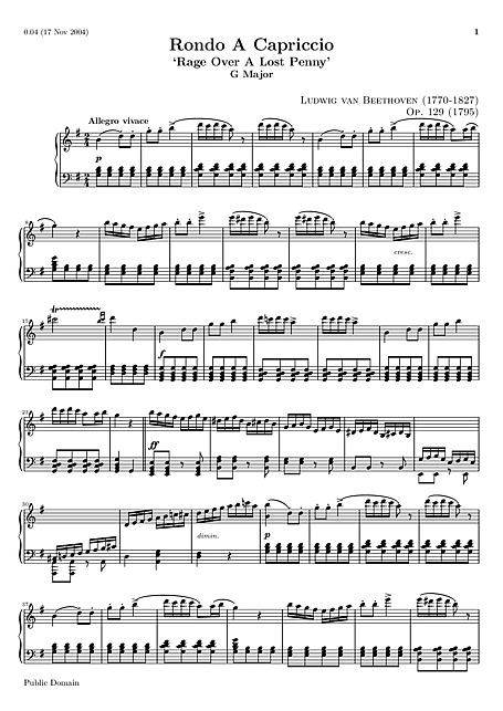 Miniatura de partitura