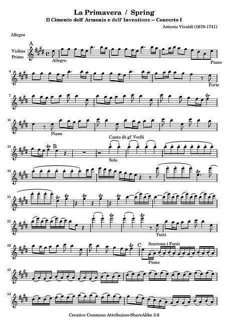 Miniatura de partitura