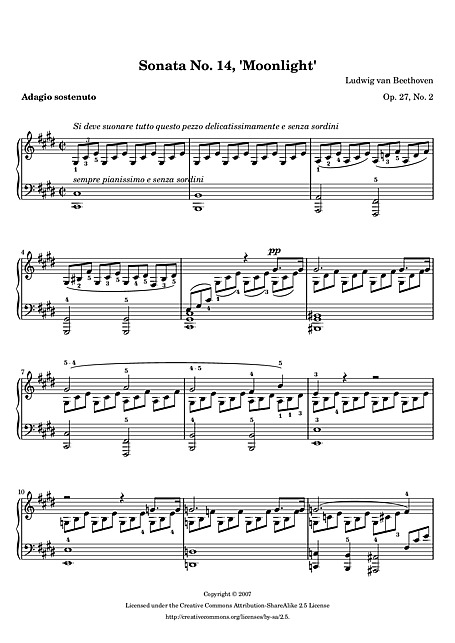 Miniatura de partitura