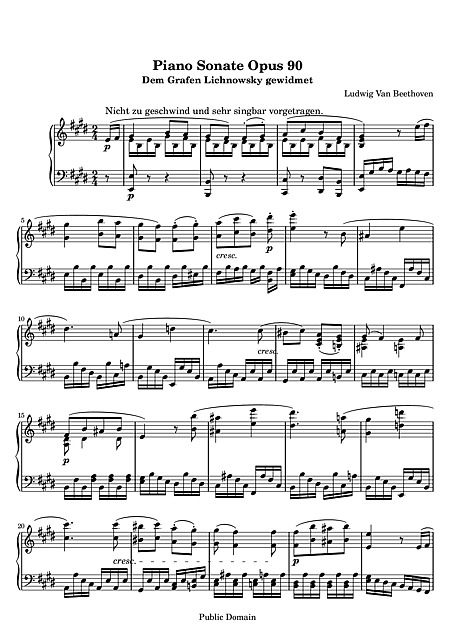 Piano Sonata No. 27 2. Nicht zu geschwind - ピアノ - 楽譜 