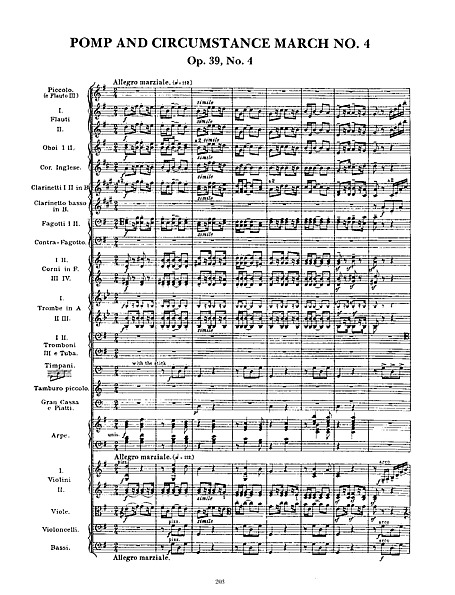 Pomp and Circumstance March No. 4 Full score - オーケストラ - 楽譜 