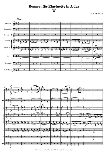 クラリネット協奏曲 （Concerto for Clarinet and Orchestra） - 楽譜 - カントリーアン