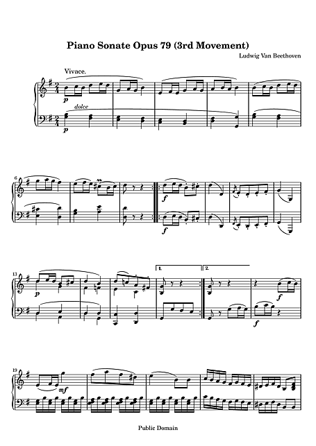 Miniatura de partitura