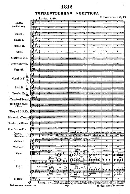 序曲1812年 （1812 Overture） Full score - オーケストラ - 楽譜 - カントリーアン