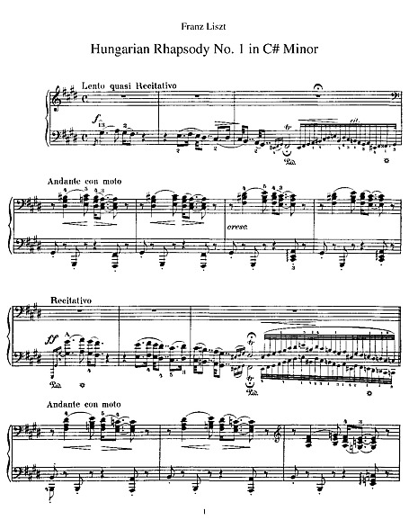 Miniatura de partitura