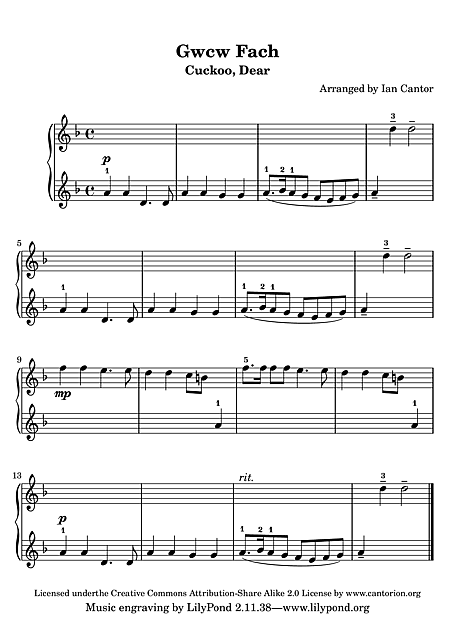 Miniatura de partitura