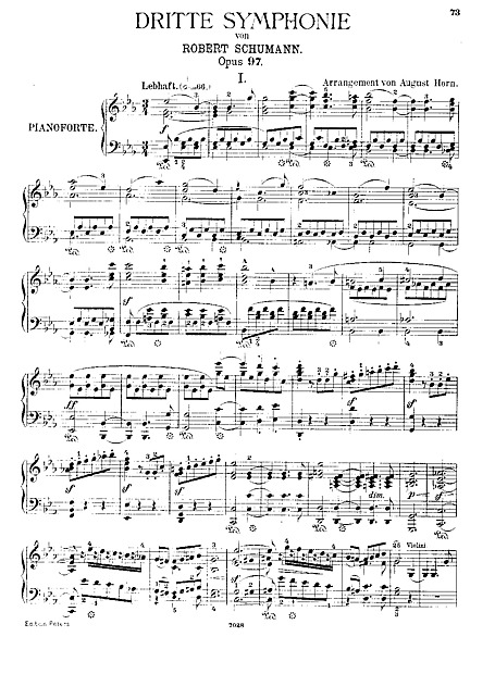 Symphony No. 3 in E-flat major Piano reduction - ピアノ - 楽譜 