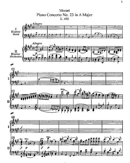 Piano Concerto No. 23 Piano Duet - Piano duet - 楽譜 - カントリー 